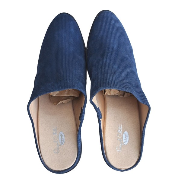 Dr. Scholl's Maxwell Mule Wedge Sz 11 Shoes Blue Suede Peasant Boho Slip… - Picture 7 of 10